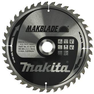 Makita B-32770 | Пильный диск MAKBlade: дерево 260x30 40T Makita B-32770