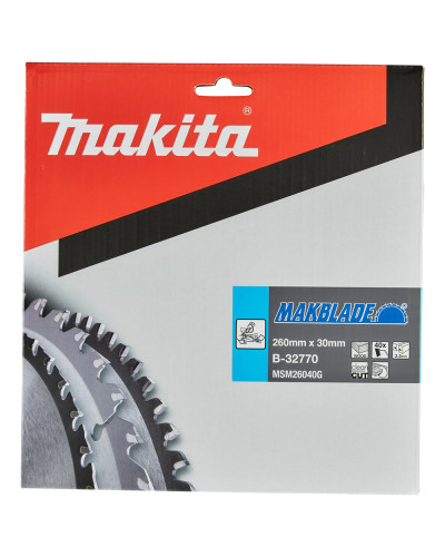 Пиляльний диск MAKBlade: дерево 260x30 40T Makita B-32770  - фото 3