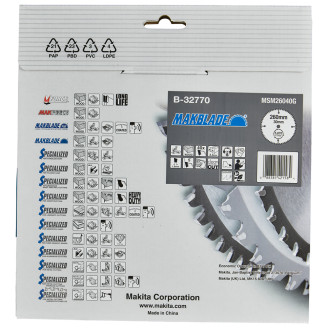 Пильный диск MAKBlade: дерево 260x30 40T Makita B-32770