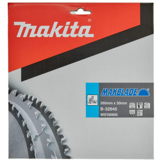 Пиляльний диск Makita MAKBlade: дерево 260x30 мм 80T B-32845