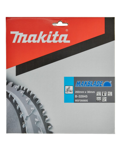 Пильный диск Makita MAKBlade: дерево 260x30 мм 80T B-32845  - фото 4