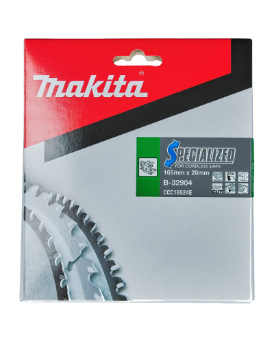 Пиляльний диск для акум.пилок Makita SPECIALIZED: дерево 165x20 мм 24 B-32904  - фото 2