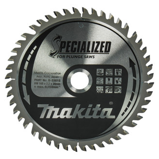 Makita B-33015 | Диск пильный по древесине для глубинных пил SPECIALIZED 165x20 мм 48T,MAKITA B-33015