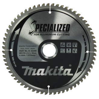 Makita B-33299 | Пиляльний диск по алюмінію 216х30 мм, 64 зубів, Makita, B-33299