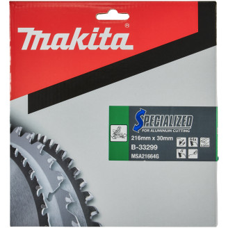 Пиляльний диск по алюмінію 216х30 мм, 64 зубів, Makita, B-33299