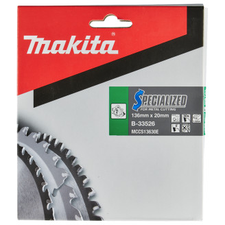 Пиляльний диск Makita SPECIALIZED: сталь 136х20 мм 30 зубів B-33526