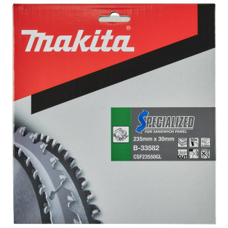 Пильный диск Makita SPECIALIZED: сэндвич-панель, сталь, полиуретан 235х30 мм 50Т B-33582