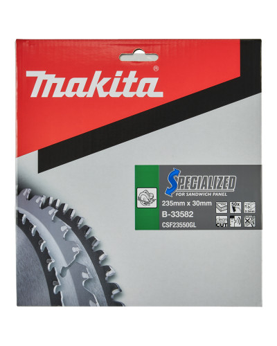 Пиляльний диск Makita SPECIALIZED: сендвіч-панель, сталь, поліуретан 235х30 мм 50Т B-33582  - фото 4