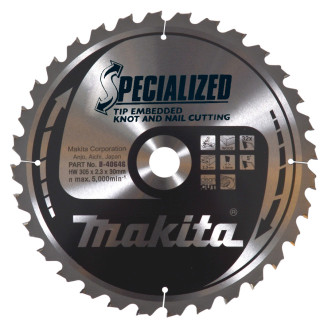 Makita B-40646 | Пиляльний диск  для деревини з цвяхами Makita  SPECIALIZED 305x30 мм 32 зуб, B-40646