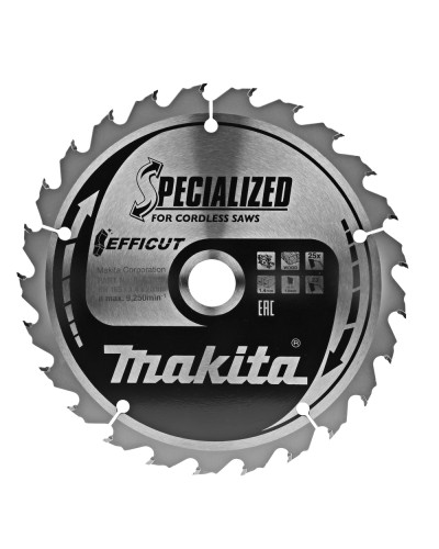 Makita B-62979 | Пильный диск Makita Efficut TCT: дерево 165х20мм х 25Т Makita B-62979