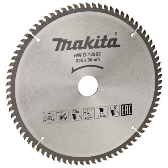 Диск пильный по алюминию 235mmx30mmx80T, MAKITA, D-72992