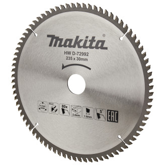 Диск пильный по алюминию 235mmx30mmx80T, MAKITA, D-72992
