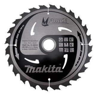 Makita B-08084 | Пильный диск Makita MForce по дереву 230x30мм x 24 зуб, B-08084