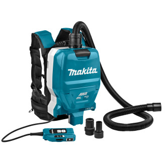 Makita DVC265ZXU | Акумуляторний пилосос ранцевого типу  Makita LXT 18В+18В з AWS, DVC265ZXU (каркас)