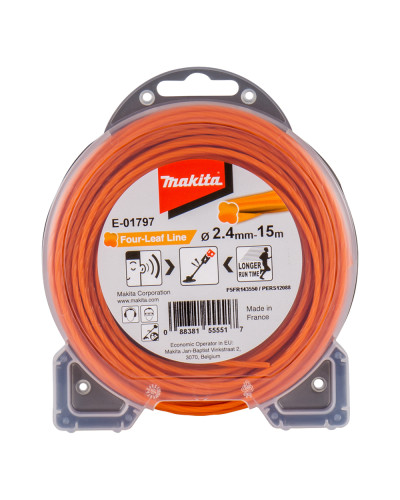 Makita e-01797 | Косильная леска Makita "Клевер" 2.4 мм. 15м, E-01797