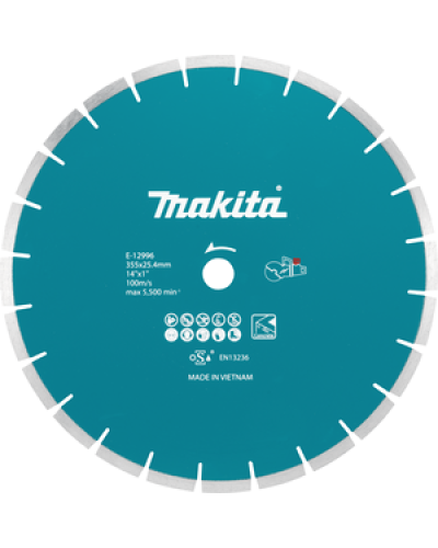 Makita e-12996 | Алмазний диск по бетону сегмент 300x25.4 мм e-12996