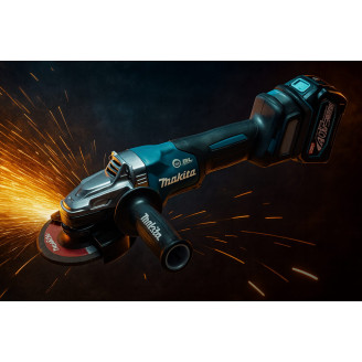 Аккумуляторная угловая шлифмашина с плоским корпусом редуктора Makita XGT 40 V MAX  GA056GZ (каркас)