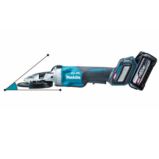 Аккумуляторная угловая шлифмашина с плоским корпусом редуктора Makita XGT 40 V MAX  GA056GZ (каркас)