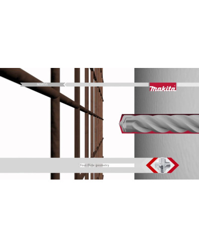 Бур MAKITA SDS-plus Nemesis II 24X450 мм, B-58702  - фото 2