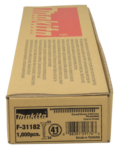 Саморізи по гіпсокартону (стрічка) PH2 3,9x41мм-1000 од. Makita F-31182  - фото 2