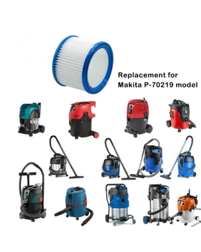 Фильтрующий элемент (картридж) Makita для VC3012L, VC2010L, VC2012, VC2511, VC2512L, VC3011L, VC3511L, 446L, VC2000L, P-70219  - фото 3