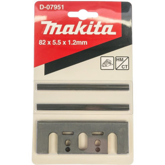Набор строгальных мини-ножей Makita Т.С.Т. 82 мм с пластиной, 4 шт, D-07951