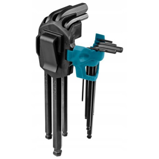 Набір шестигранних ключів Makita 9 шт. (1.5, 2, 2.5, 3, 4, 5, 6, 8, 10 мм), B-65894