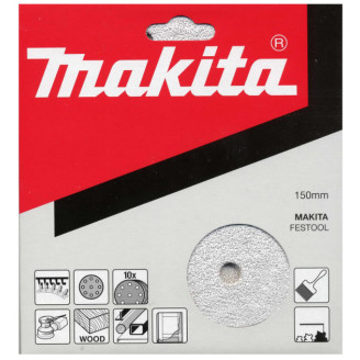 Набір білого шліфувального паперу Ø150 мм К400 9 отворів (10 шт.) Makita P-37932
