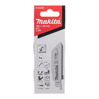 Пилка для шабельних ножівок для товстого металу Makita / труб 100х1,25 мм, 8TPI, B-55566
