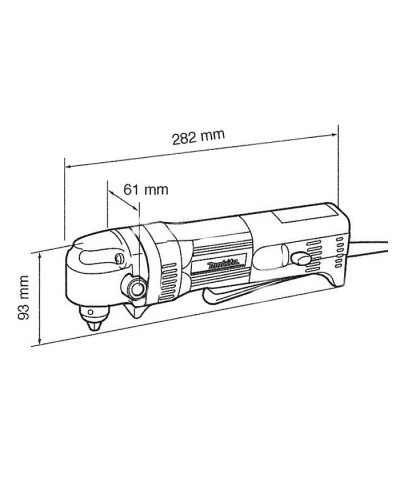 Кутова дрель Makita DA3011F  - фото 4