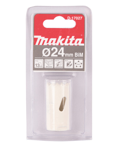 Свердлильна коронка Makita HSS-Bi-Metal 24мм, D-17027 - фото 2 Свердлильна коронка Makita HSS-Bi-Metal 24мм, D-17027 - фото 2