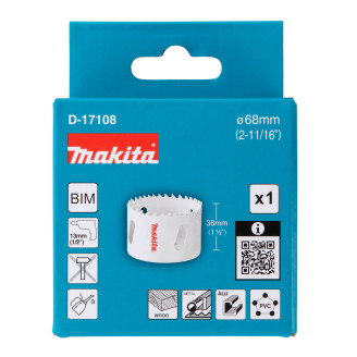 Свердлильна коронка Makita HSS-Bi-Metal 68мм, D-17108