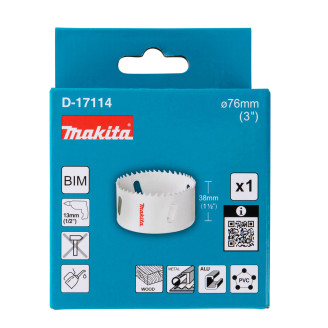 Свердлильна коронка Makita HSS-Bi-Metal 76мм, D-17114