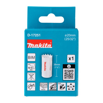 Свердлильна коронка Makita HSS-Bi-Metal 20мм, D-17251