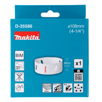 Свердлильна коронка HSS-Bi-Metal 108 мм Makita D-35586