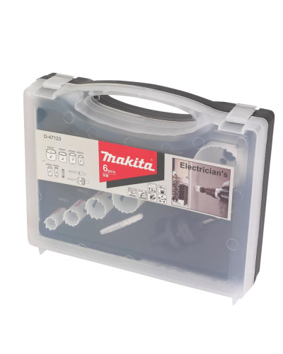 Makita D-47123 | Набор коронок Makita для электричества 16,20,25,32,40,51 (6 шт) D-47123