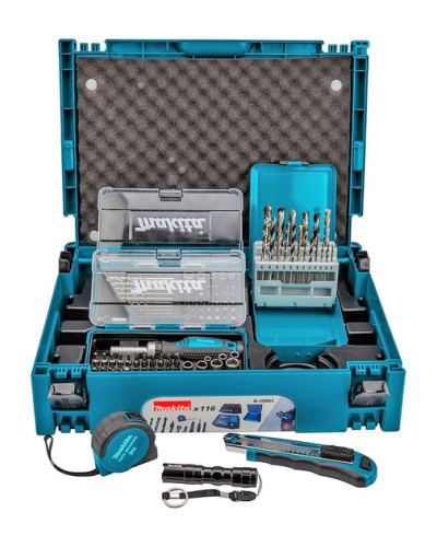 Набір біт, свердл та головок Makita 116 шт, B-49884  - фото 2