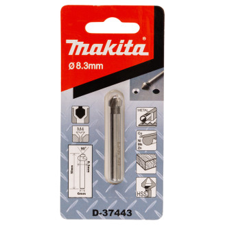 Зенкер MAKITA 3 кромки 8,3x50 мм, D-37443