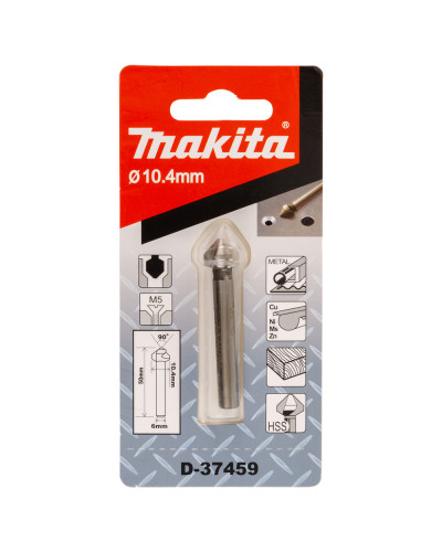 Зенкер MAKITA 3 кромки 10,4x50 мм, D-37459.  - фото 2