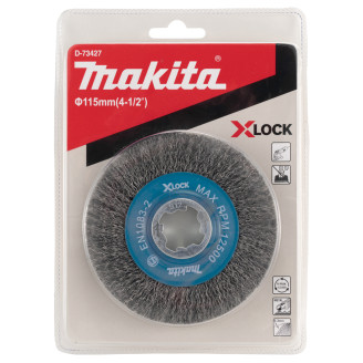 Конусная проволочная щетка 115 мм Makita X-LOCK D-73427