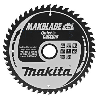 Makita B-08632 | Пиляльний диск Makita MAKBlade Plus по дереву 216x30мм x 48 зуб, B-08632