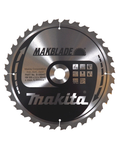 Makita B-08947 | Пиляльний диск Makita MAKBlade: дерево 305 мм 32 зуба B-08947