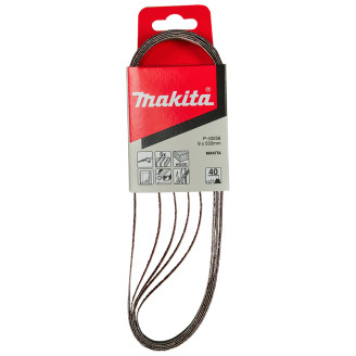 Makita P-43256 | Набір шліфувальних стрічок MAKITA 9х533 мм K40, 5 шт, P-43256