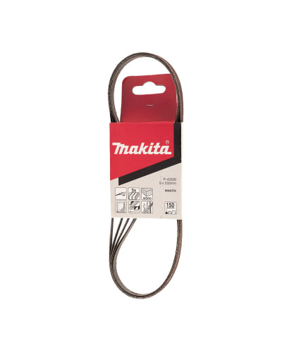 Makita P-43309 | Набір шліфувальних стрічок MAKITA 9х533 мм K150, 5 шт, P-43309