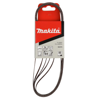 Makita P-43337 | Набір шліфувальних стрічок MAKITA 13х533 мм K60, 5 шт, P-43337