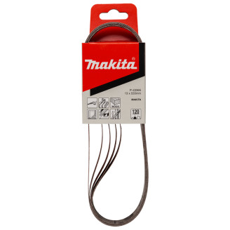 Makita P-43365 | Набір шліфувальних стрічок MAKITA 13х533 мм K120, 5 шт, P-43365