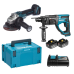 Набір інструменту Makita LXT кутова шліфмашина DGA504RTJ та перфоратор DHR202Z
