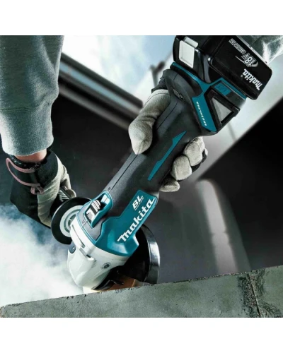 Акумуляторна кутова шліфмашина Makita DGA511Z + D-74491x10  - фото 4