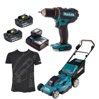 Makita SET-DLM330Z-XL-0526 | Набір інсрументу DLM330Z + DDF482RFE3 + футболка