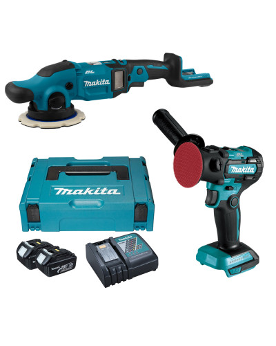 Makita SET-DPO600Z-0524 | Набір акумуляторних полірувальних шліфмашин DPO600Z+DPV300Z+набір акумуляторів 197952-5, SET-DPO600Z-1223